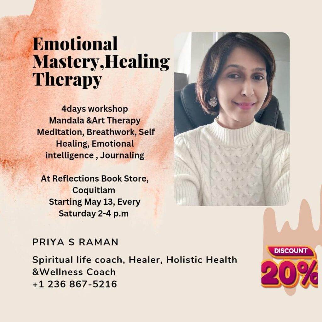 emotional mastery, meditation and mandala art therapy workshop