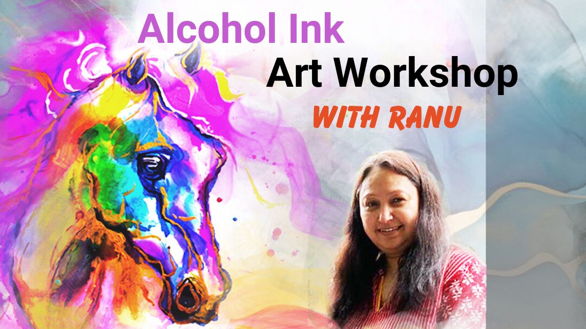 alcohol ink art workshop with ranu