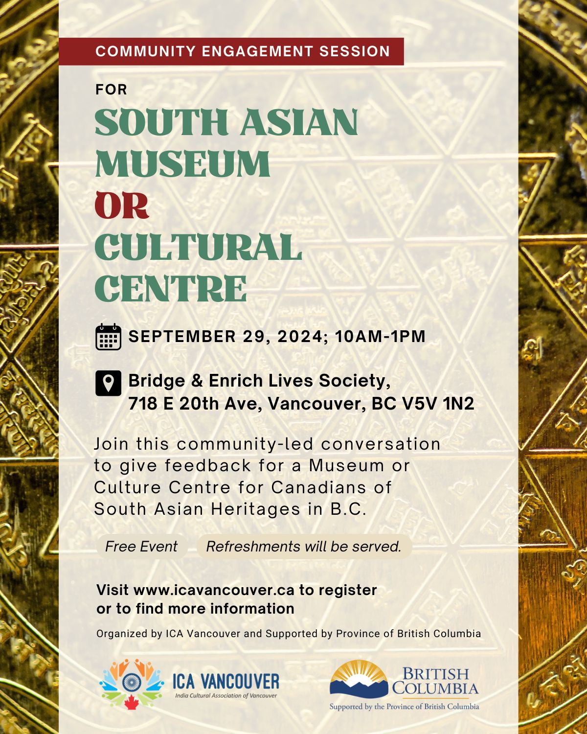 community engagement session for south asian museum by ica vancouver