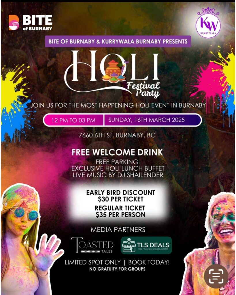 holi event by kurry wala burnaby