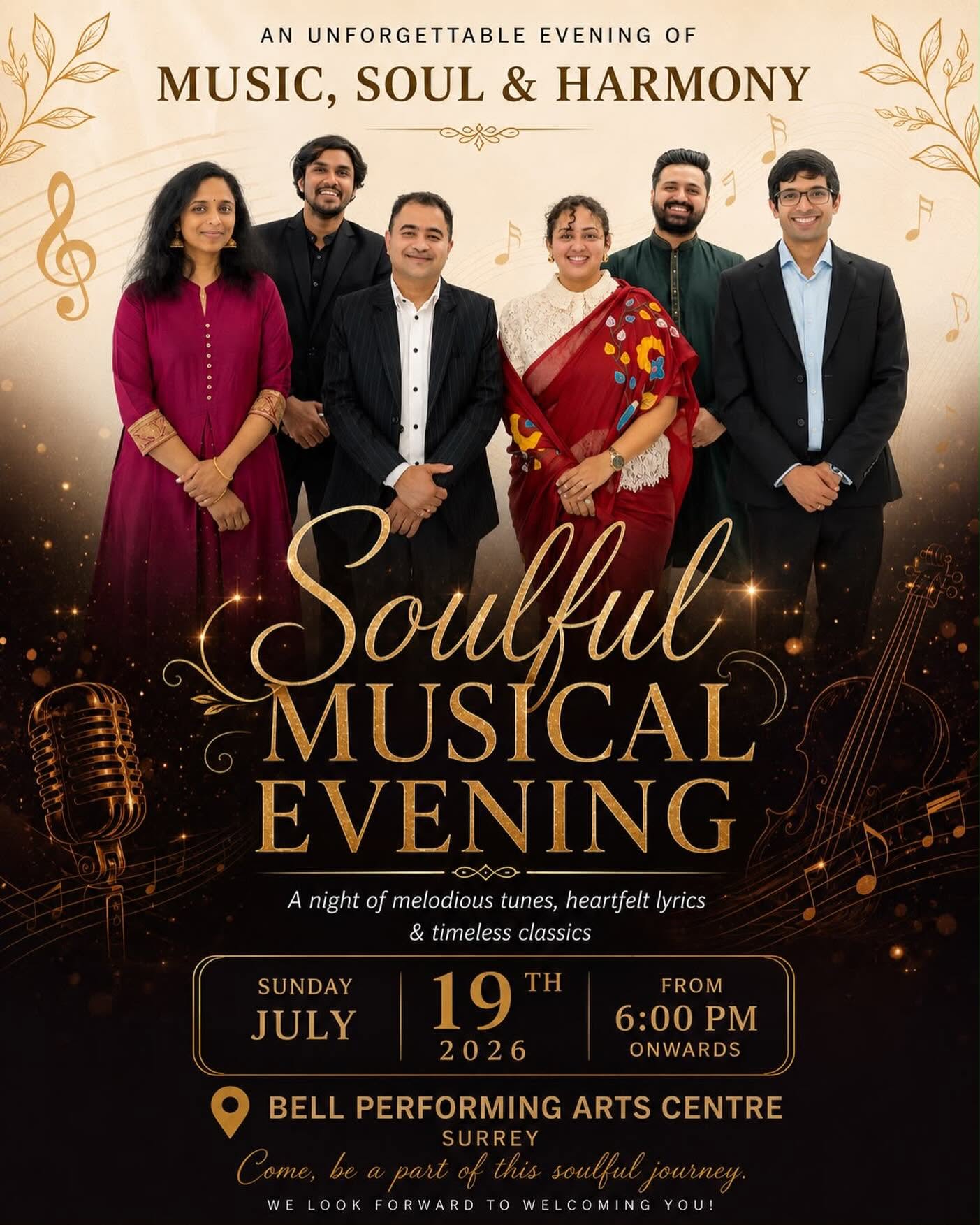 jcbc bollywood fundraising event 2026 bell performign arts centre